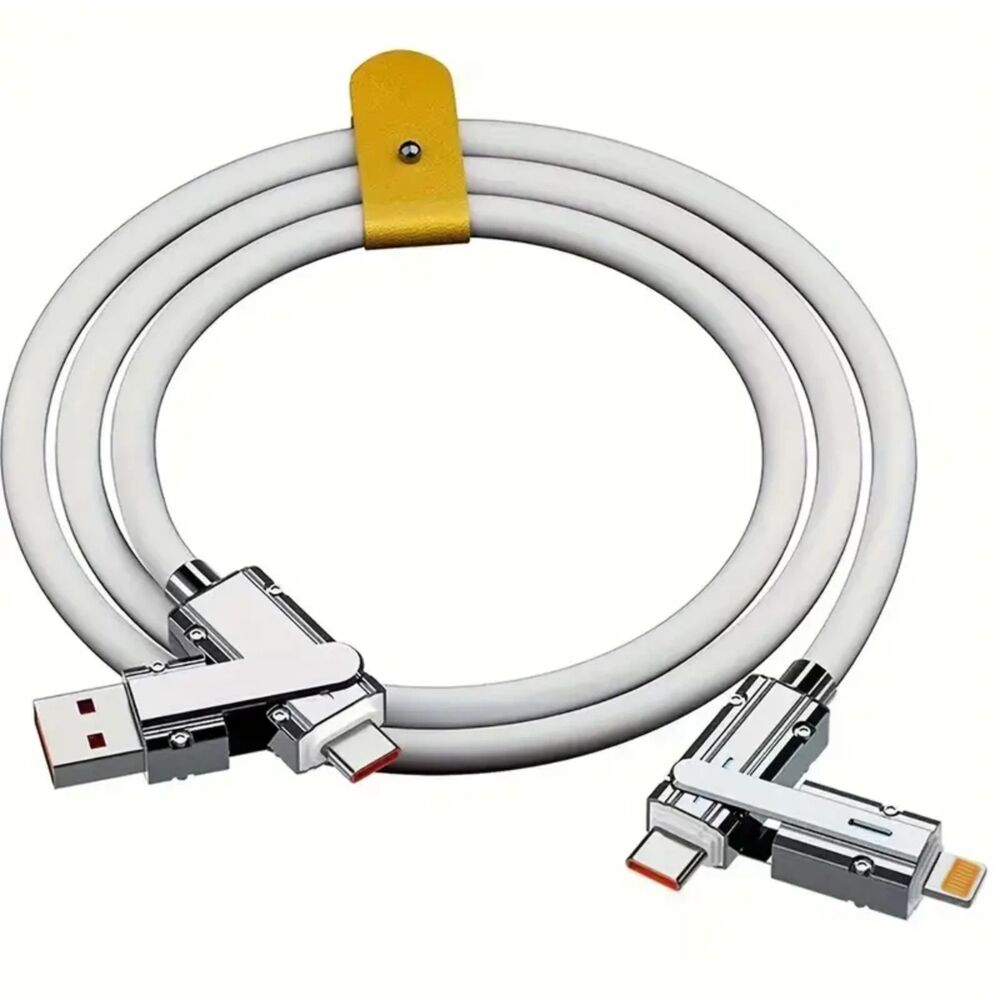 4 in 1 Data Cable USB to Lightning Cable iPhone Android USB C to Type C Cable